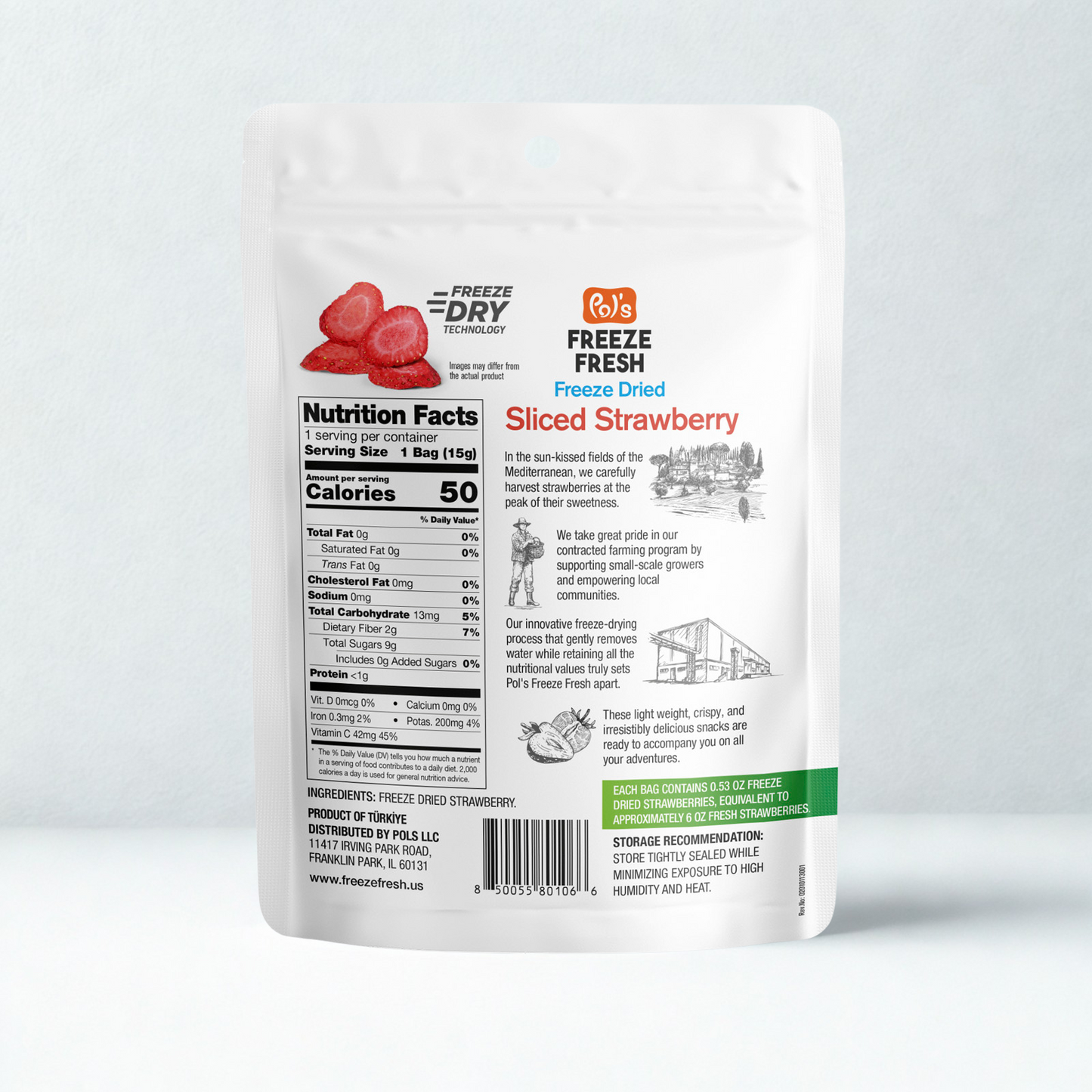 Pols Freeze Fresh Freeze Dried Strawberry (5) and De Lucca Caramelized Cookie Butter (1) Combo