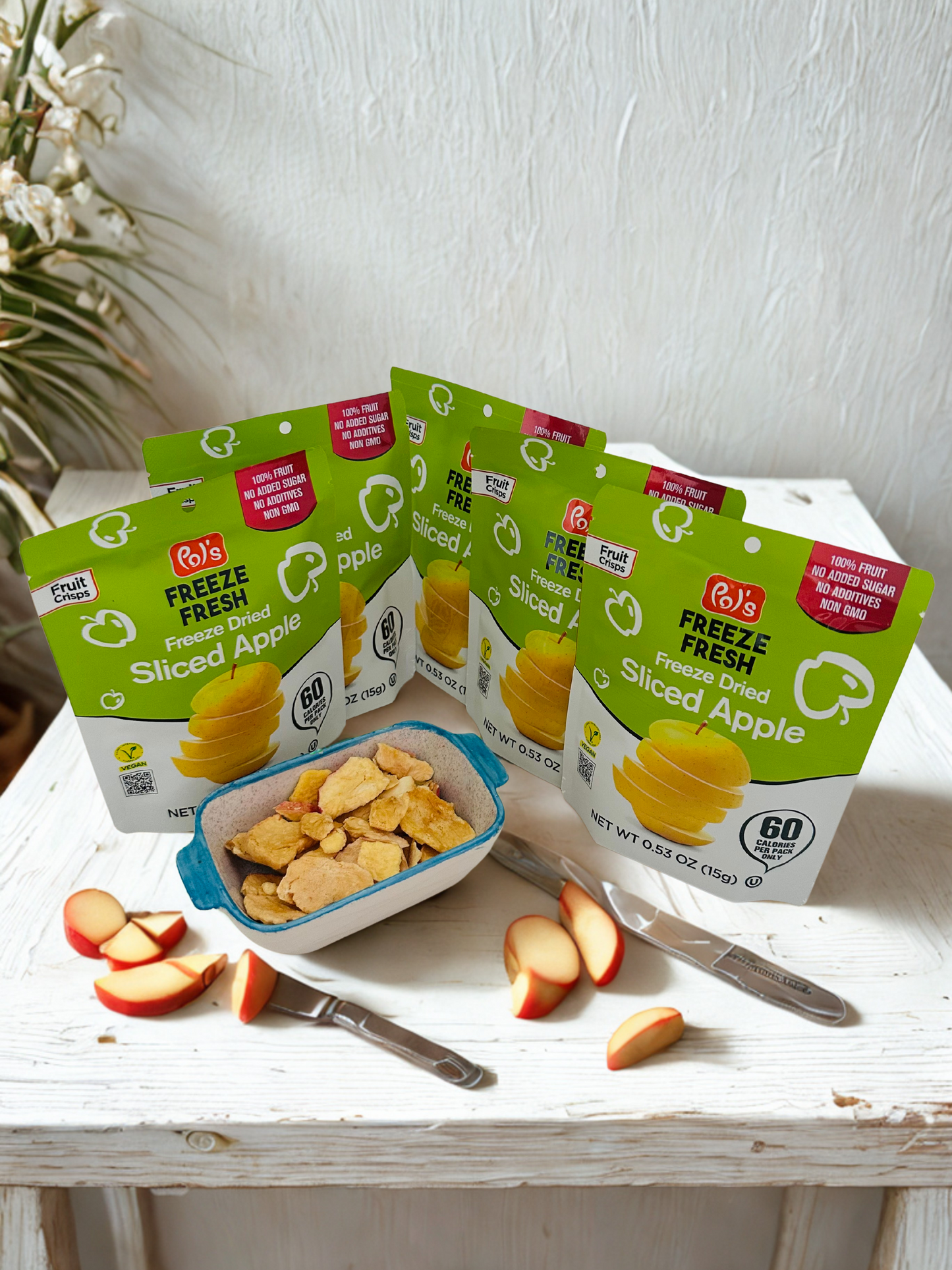 De Lucca Caramelized Cookie Butter (1) and Pols Freeze Fresh Freeze Dried Apple (5) Bundle