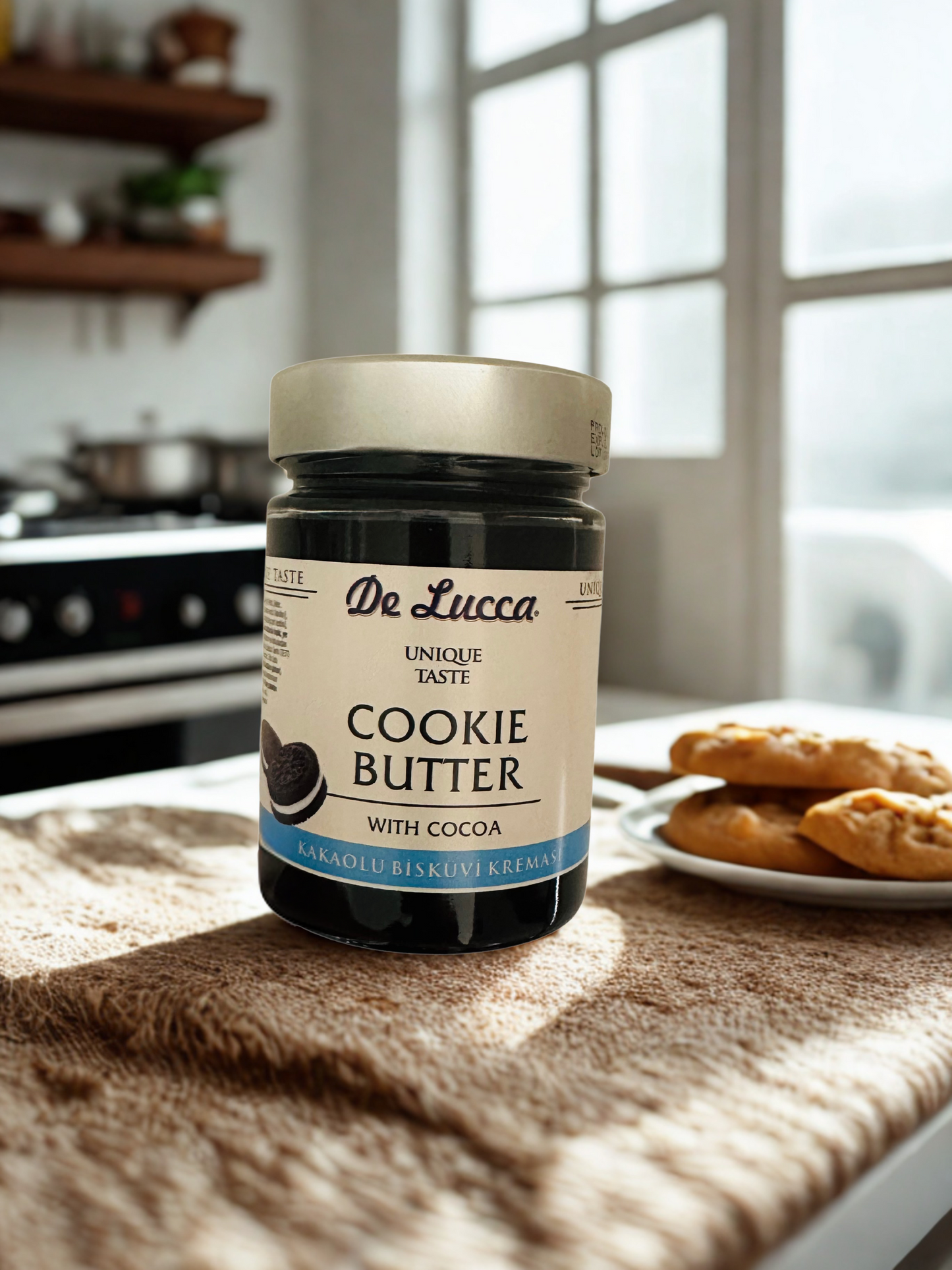 De Lucca Cookie Butters (2) and Pols Freeze Fresh Freeze Dried Strawberry and Banana Mix (5) Bundle