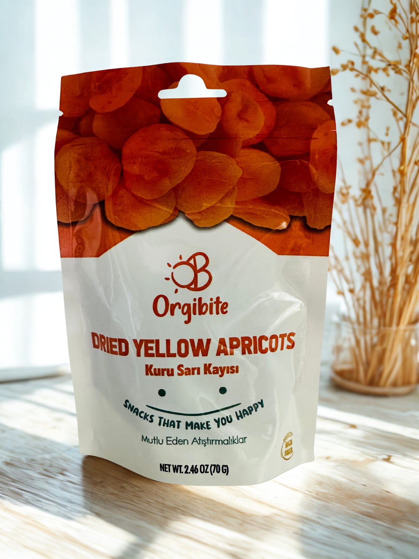 Orgibite Mixed Dried Fruit and Nuts Bundle - Organic Dried Figs (2) Dried Yellow Apricots (2) Roasted Almonds (3) Roasted Cashews (3)