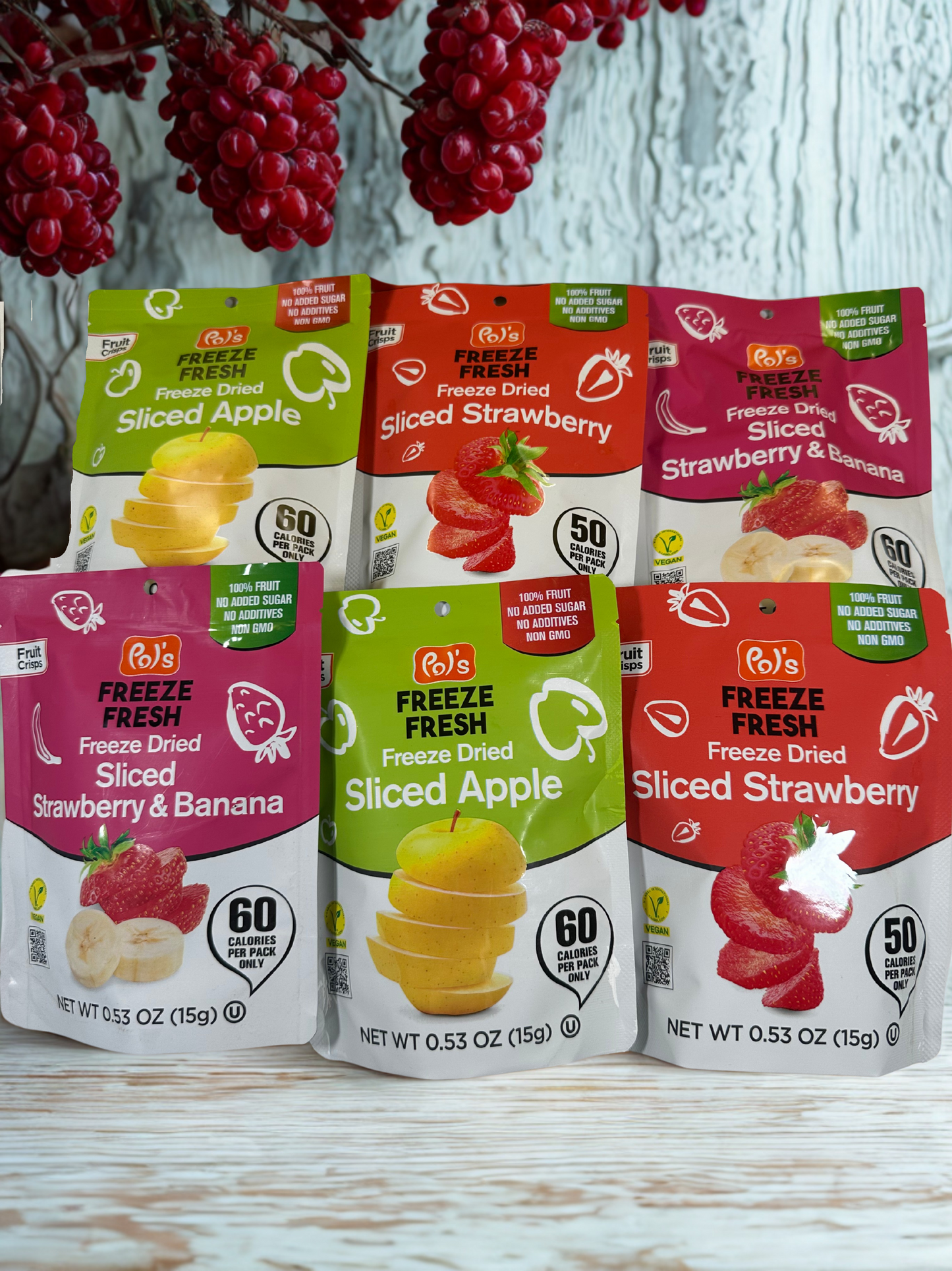 Pols Freeze Fresh Freeze Dried Fruits Bundle (15)