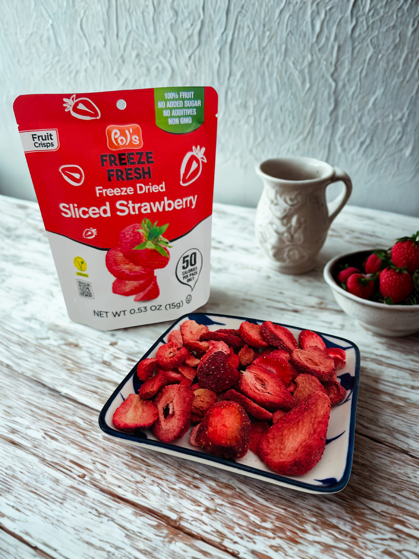 Pols Freeze Fresh Freeze Dried Strawberry (5) and De Lucca Caramelized Cookie Butter (1) Combo