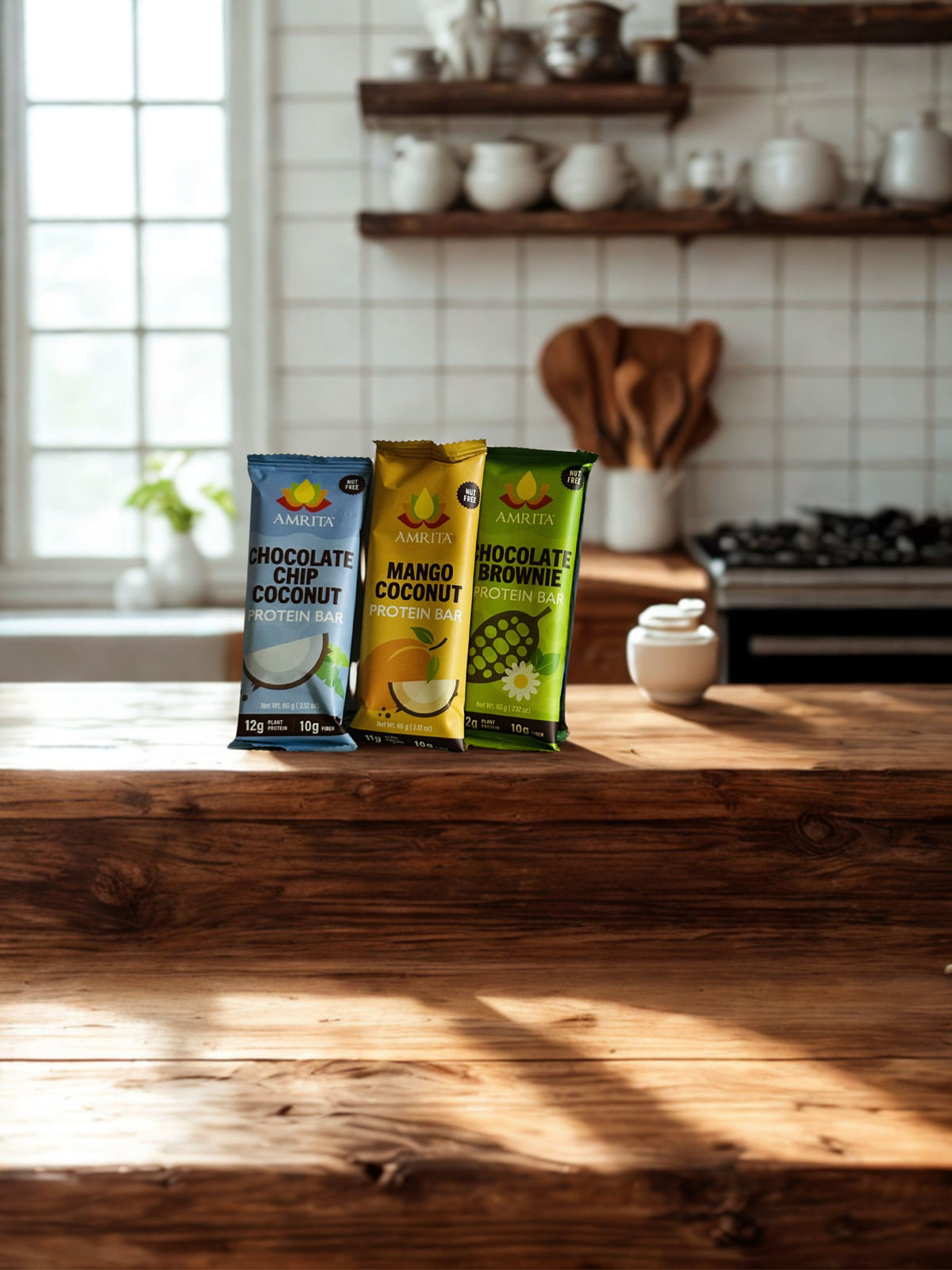 Protein Bundle - Amrita Protein Bars (3) Mango Coconut, (3) Chocolate Brownie, (3) Chocolate Chip Coconut