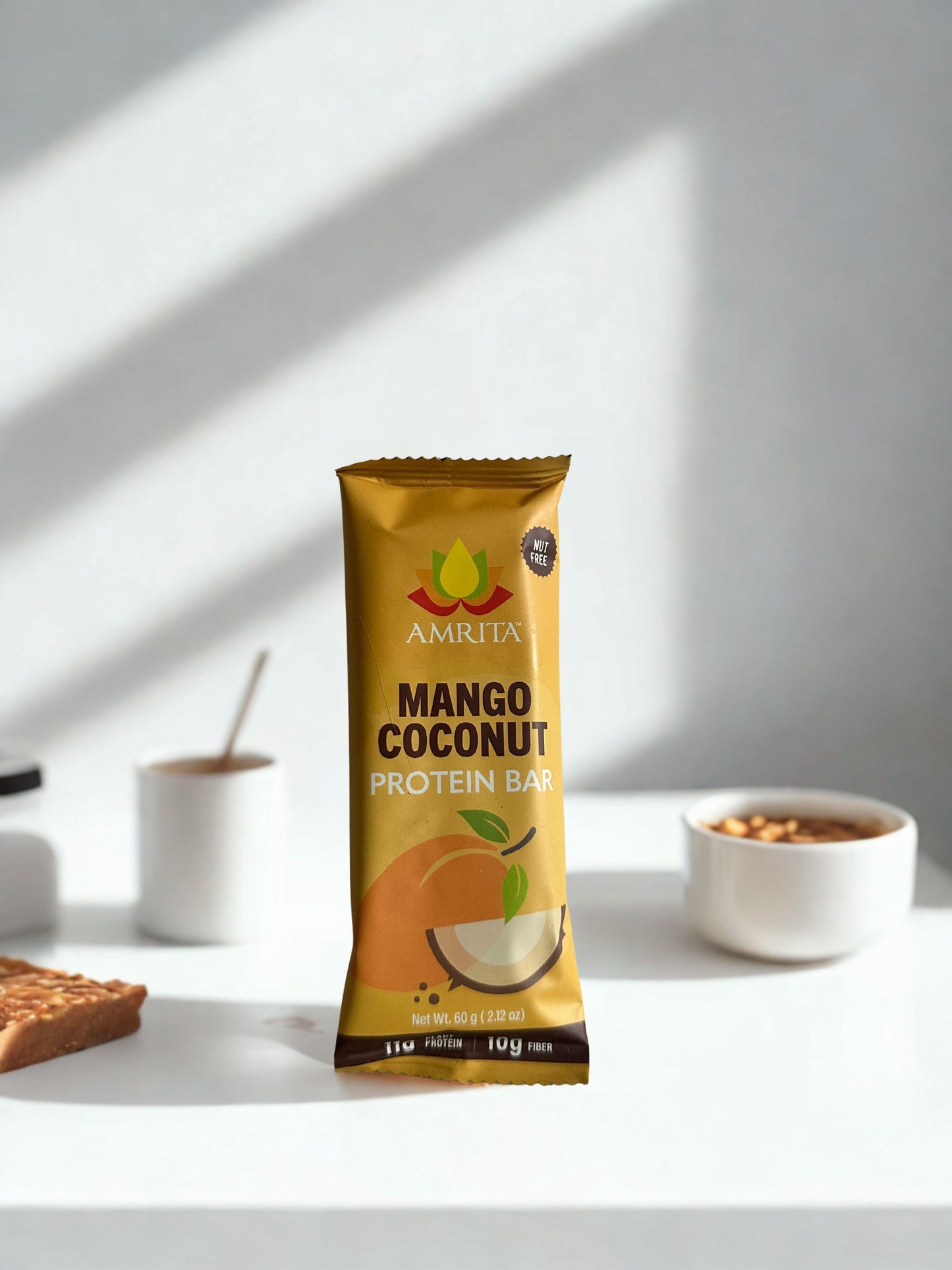 Amrita Mango Coconut Protein Bars – 12-Pack