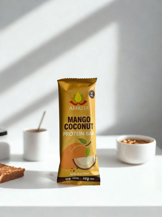 Amrita Mango Coconut Protein Bars – 12-Pack