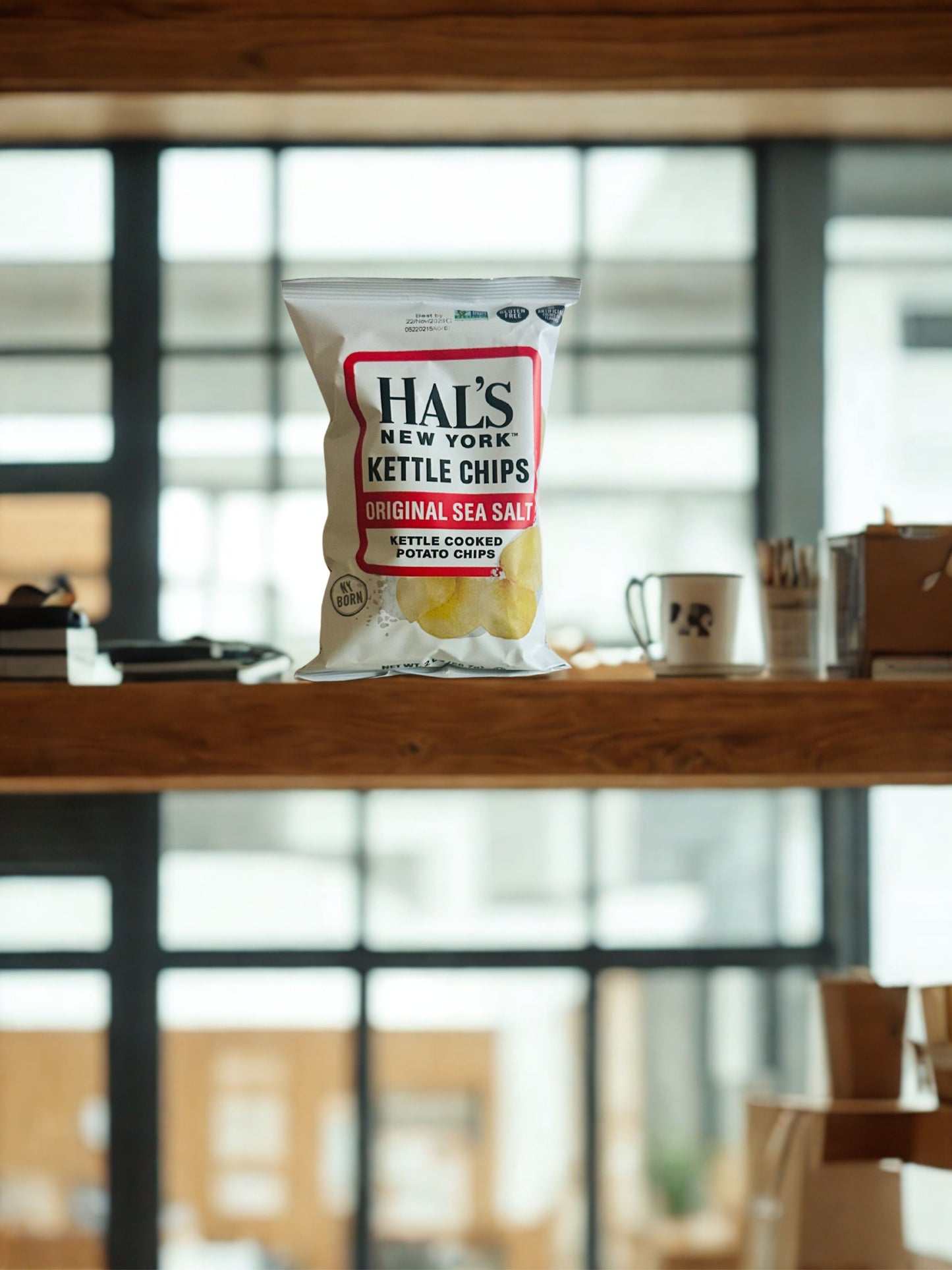Hal's New York Kettle Chips 2oz Original Sea Salt Box – 24 Count