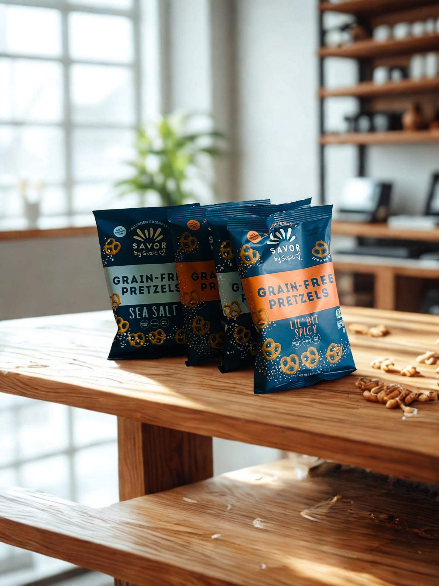 Savor by Suzie Grain-Free Pretzels Bundle – Sea Salt & Lil' Bit Spicy