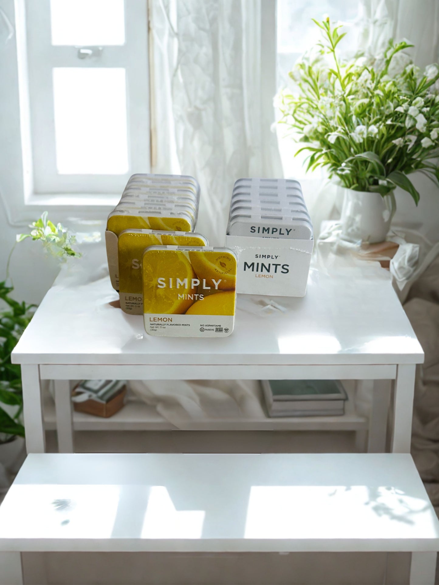 Simply Mint Lemon Bundle – 24 Tins of Naturally Refreshing Mints