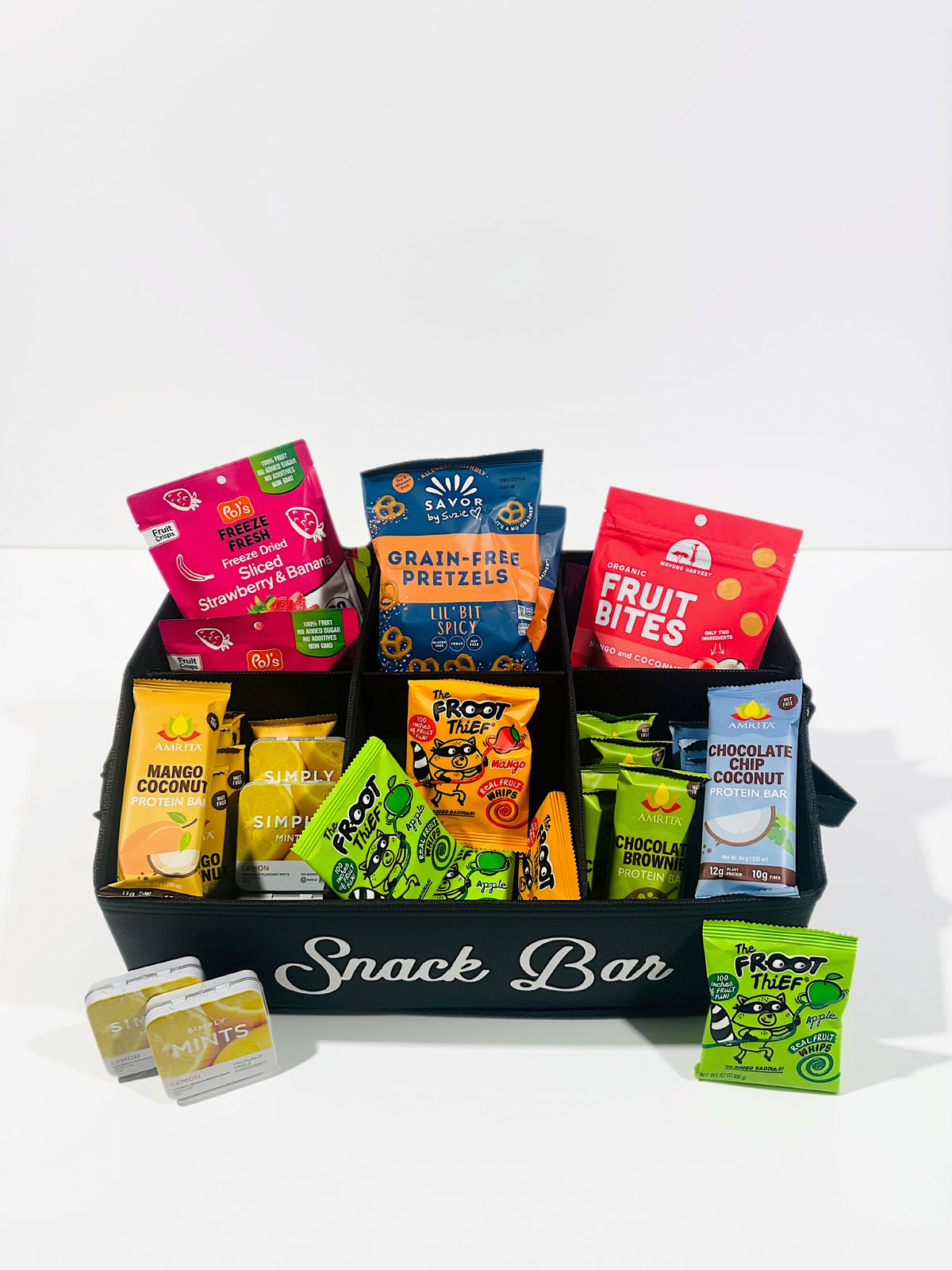Snack Bar – 50-Count Vegan Snack Variety Pack with Organizer